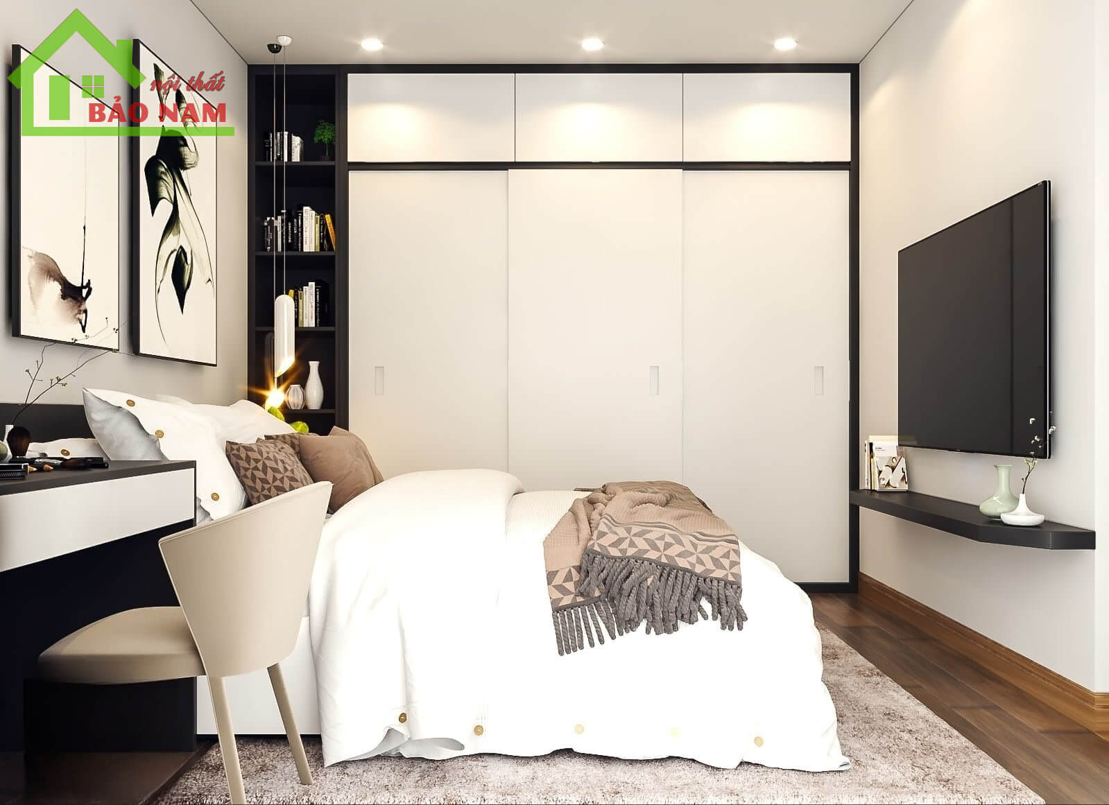 Bộ giường tủ phòng ngủ đẹp giá rẻ - Thiết kế nội thất phòng ngủ