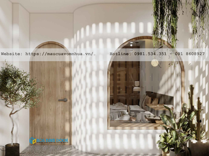 Cửa vòm nhựa tại quận 10 - Cửa nhựa Composite