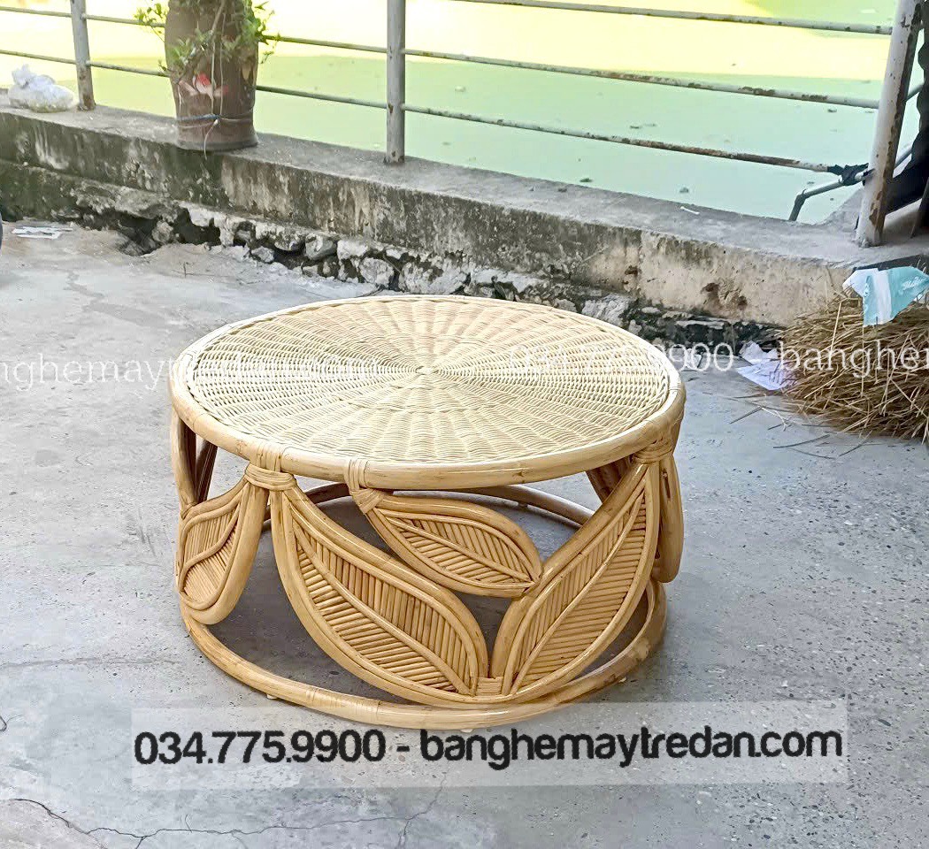Bàn sô pha hình lá bằng mây tự nhiên chất lượng cao