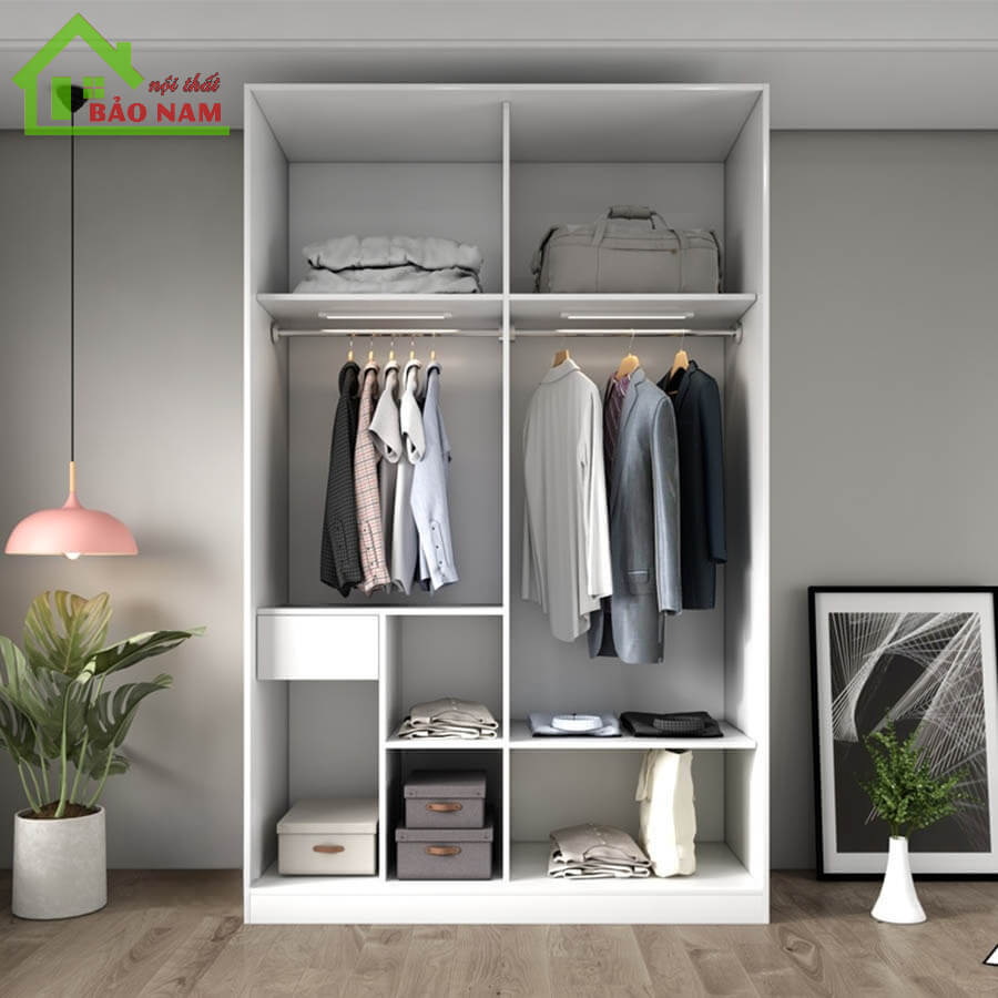 Tủ áo cánh kính lùa đẹp hiện đại - Mẫu tủ áo cánh kính lùa