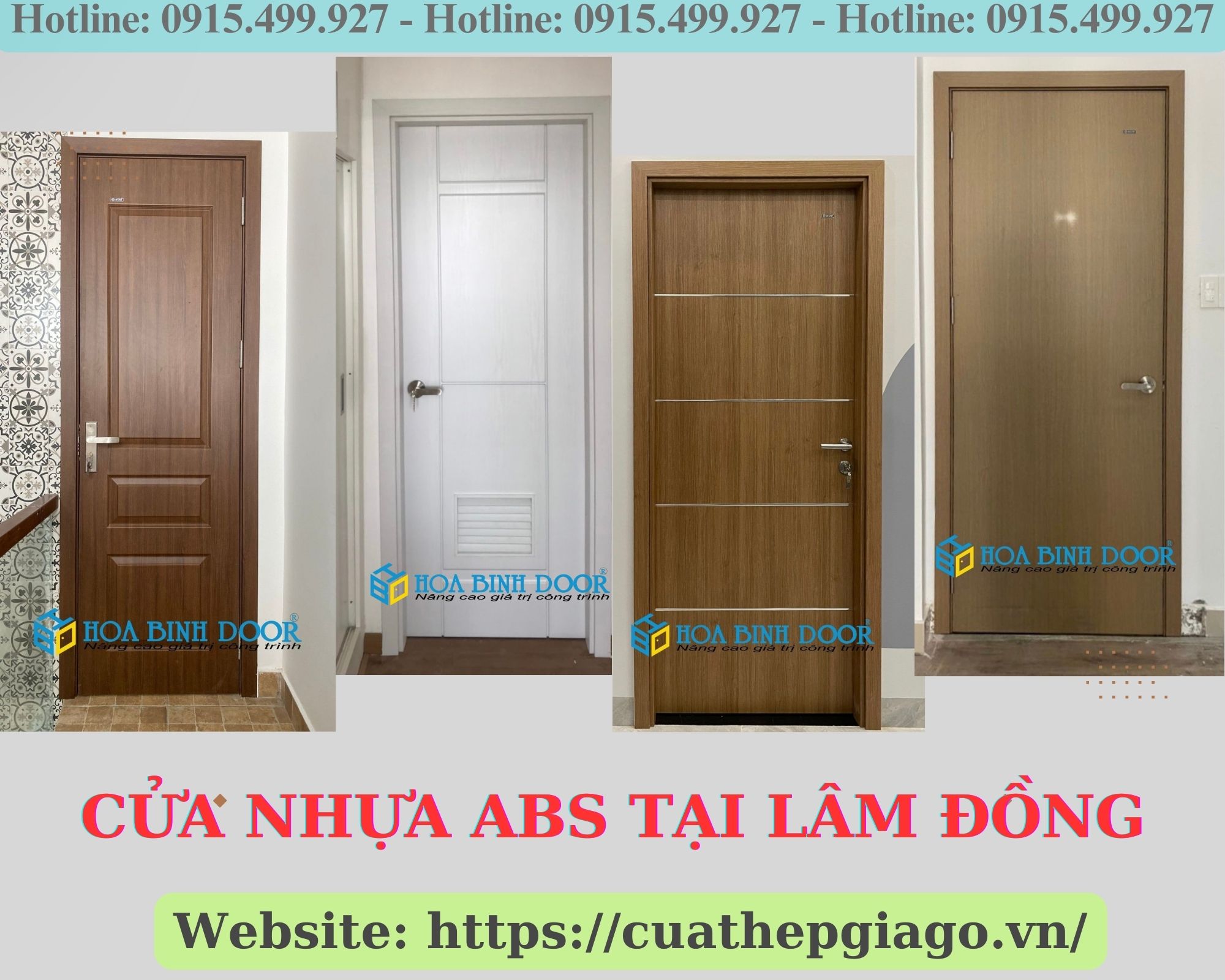Mẫu cửa nhựa ABS Hàn Quốc mói nhất 2023 - Cửa nhựa giả gỗ