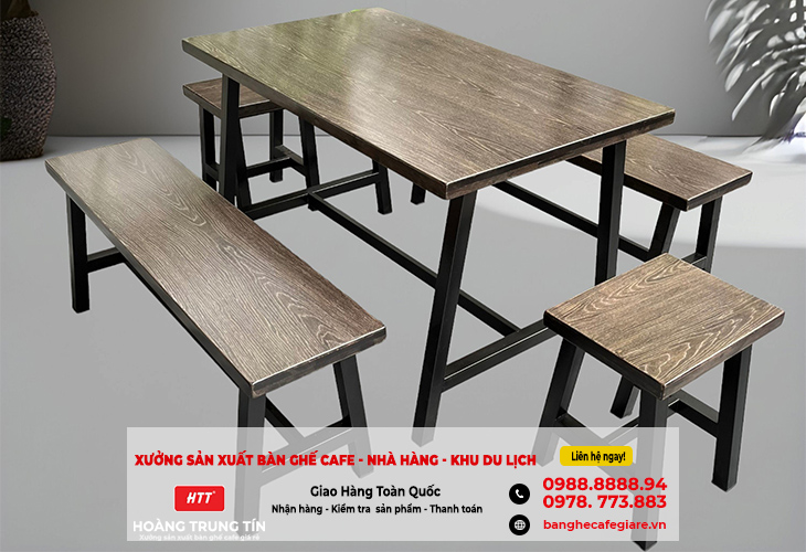 (Long An) Bàn ghế cafe sắt gỗ, sắt nệm chất lượng giá xưởng