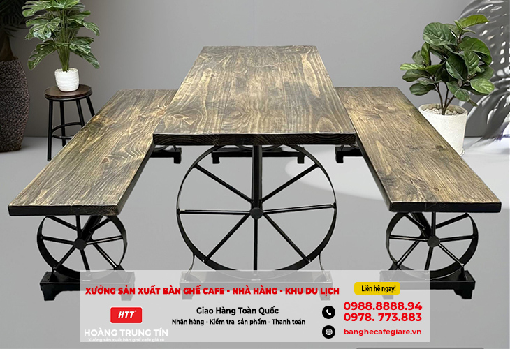 (Long An) Bàn ghế cafe sắt gỗ, sắt nệm chất lượng giá xưởng