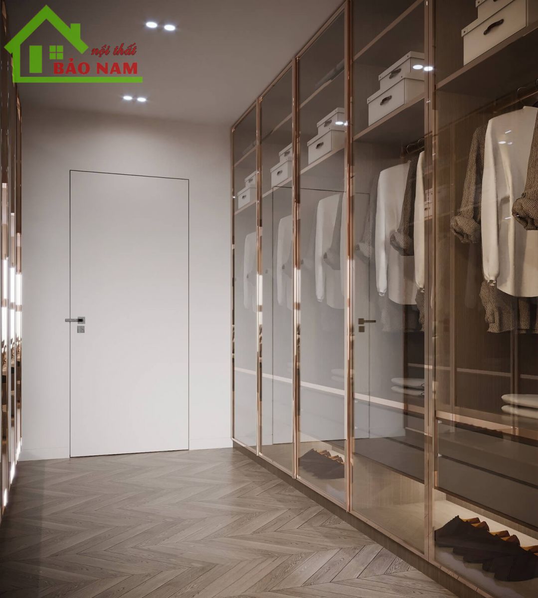 Mẫu tủ quần áo cánh nhôm kính hiện đại [mẫu mới xu hướng]