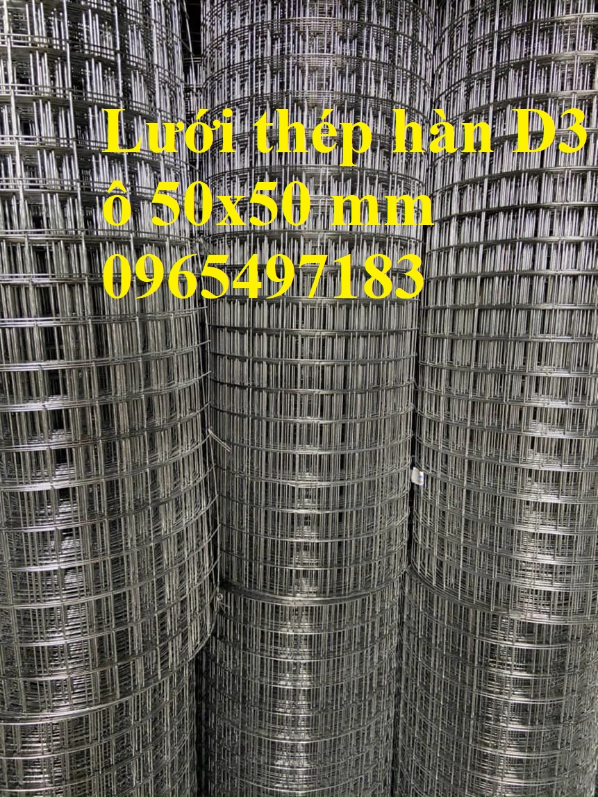 Lưới thép hàn D3 ô 50x50, lưới thép hàn D3 a 50x50, lưới thép hàn D3,