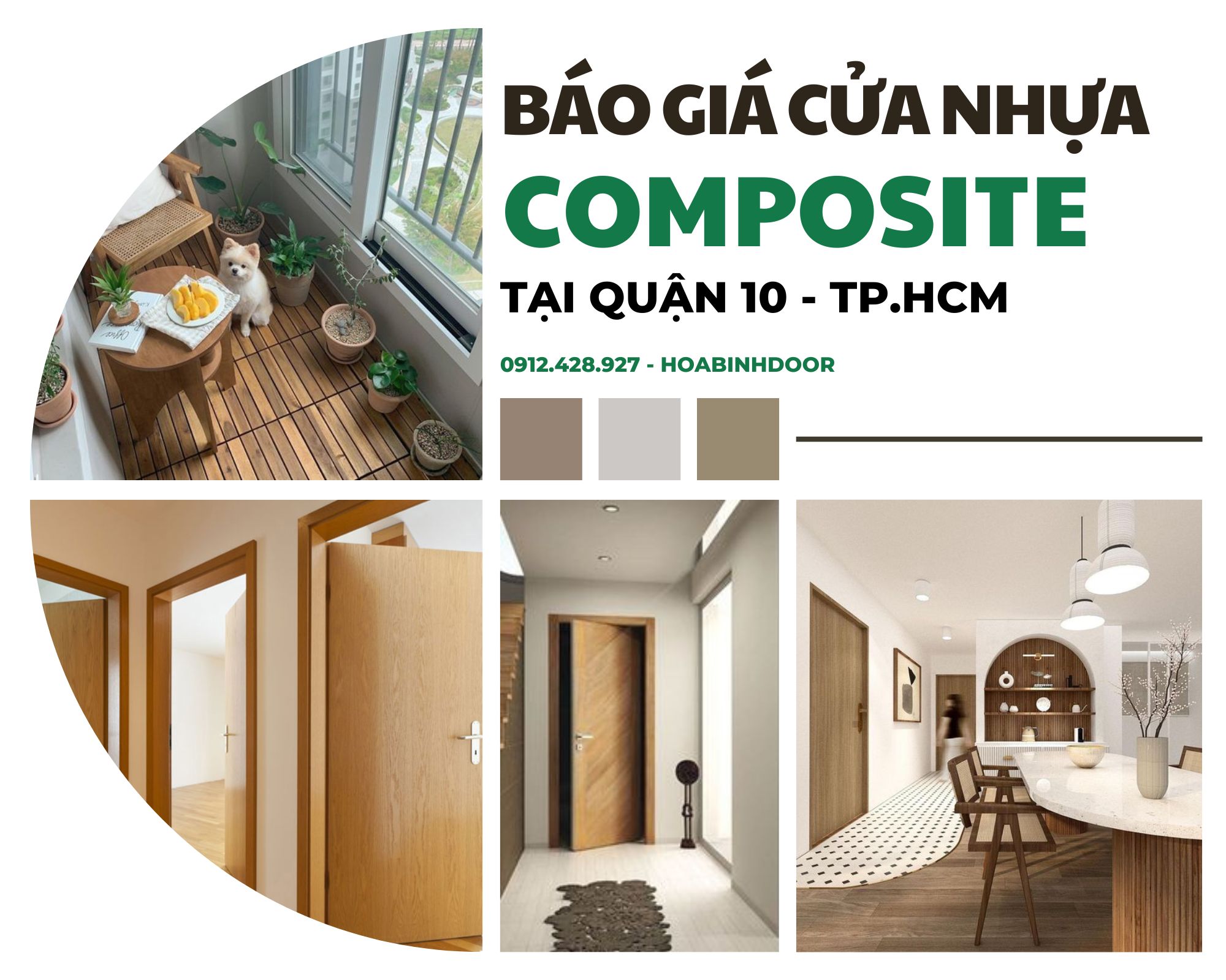 Cửa nhựa Composite tại Quận 10  báo giá mới nhất