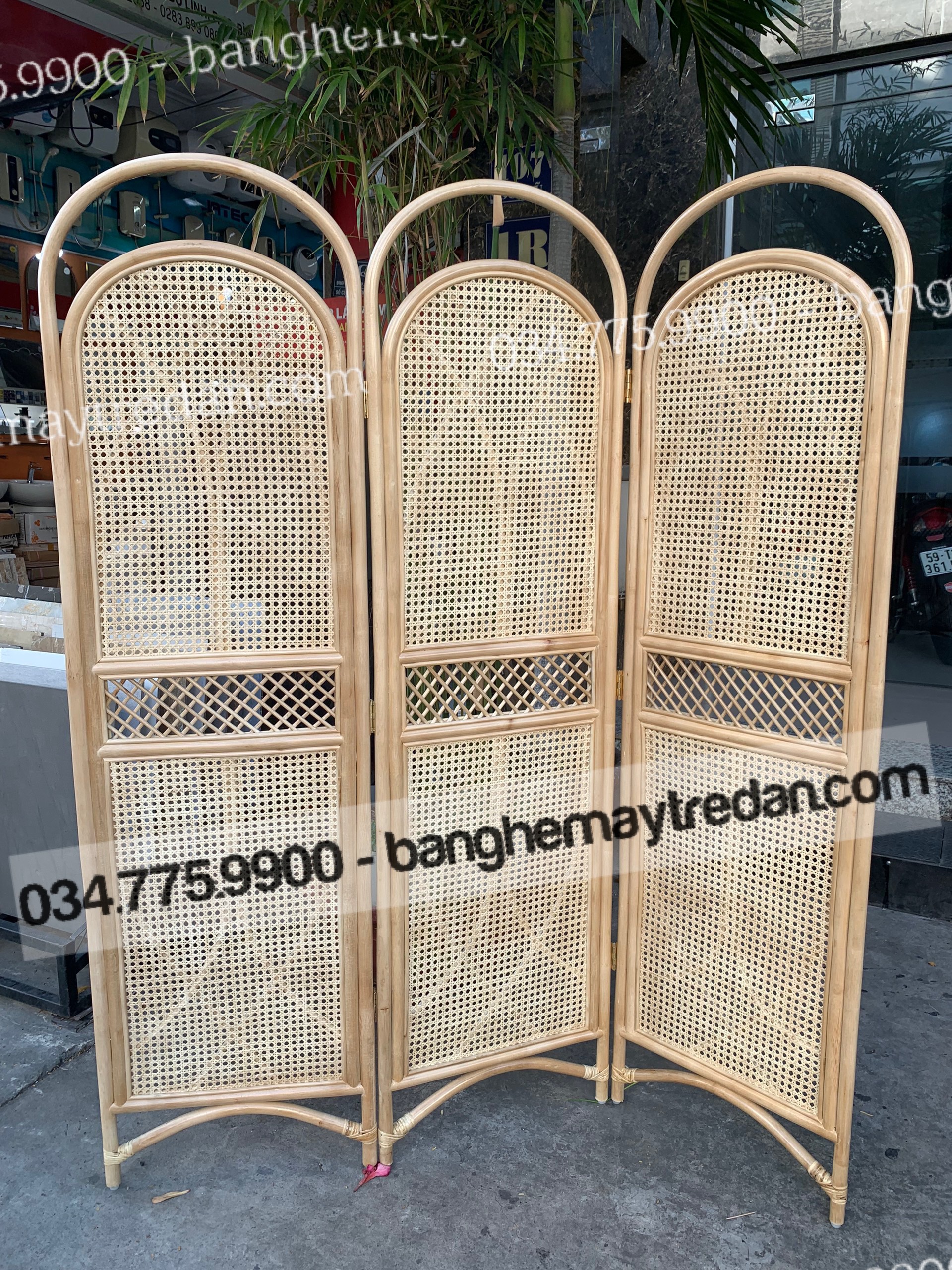 Vách ngăn phòng, bình phong mây tự nhiên cao cấp