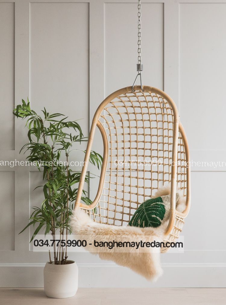 Xích đu treo ban công - Bàn ghế mây tre đan