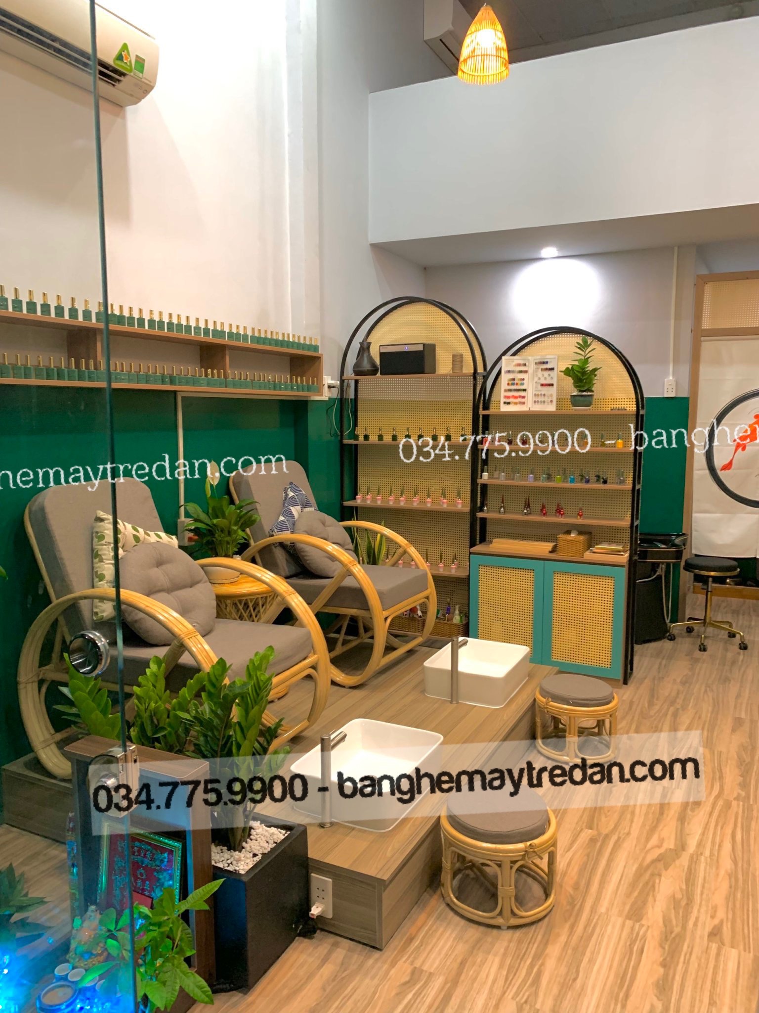 Ghế nail bằng mây tre - Mây Tre Lục Bình