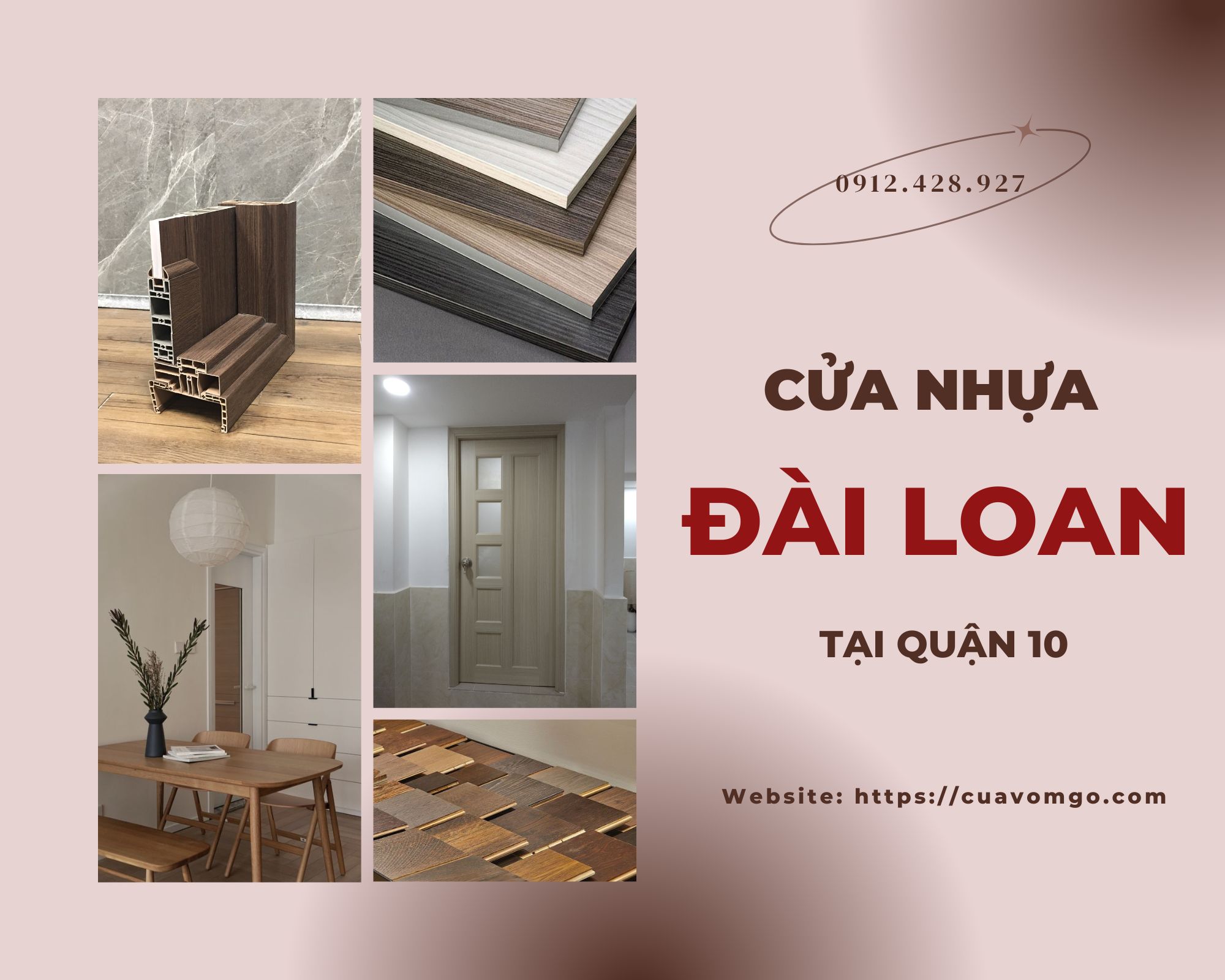 Cửa nhựa giả gỗ Đài Loan tại Quận 10  BÁO GIÁ MỚI NHẤT