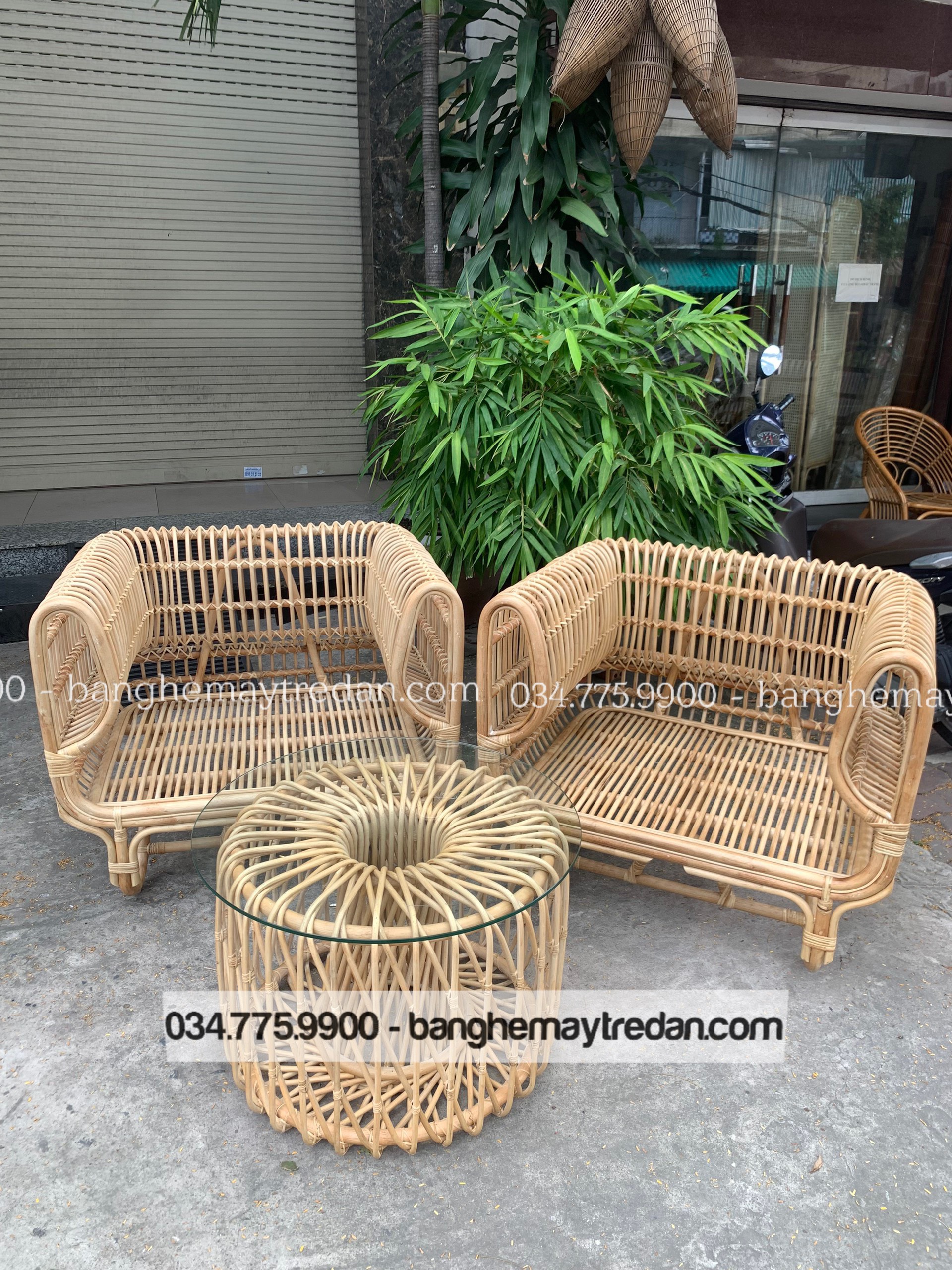 Bàn ghế mây hiện đại giá tốt - Mây Tre Lục Bình
