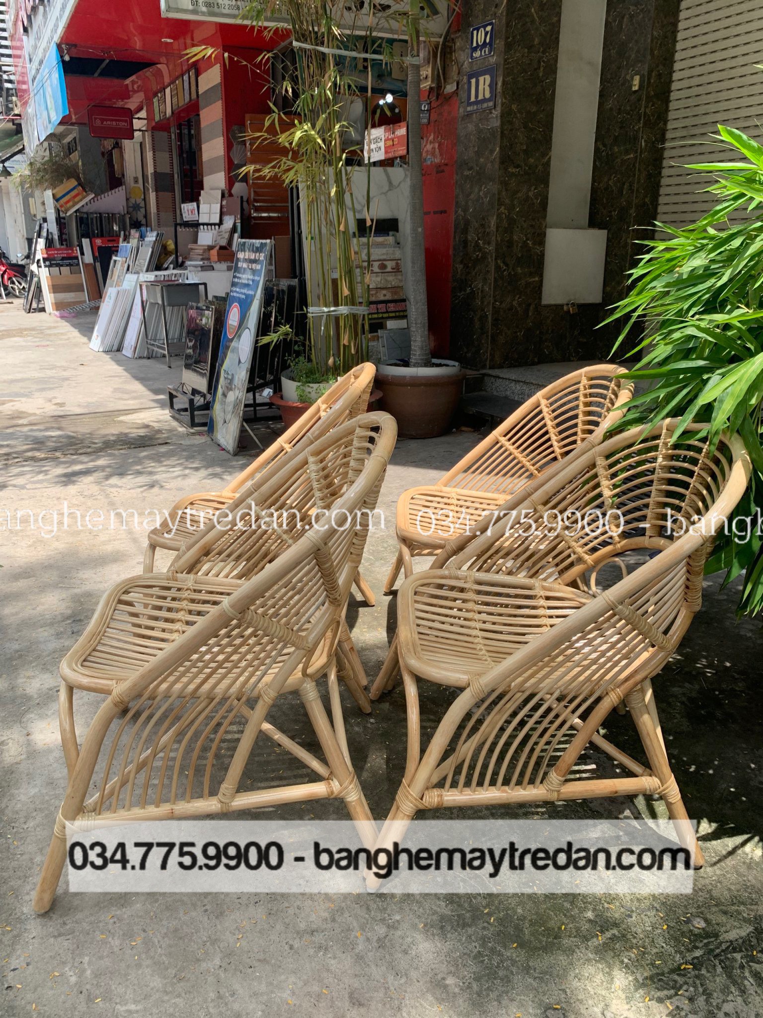 Bộ bàn ghế song mây cao cấp - Bàn ghế mây tre đan