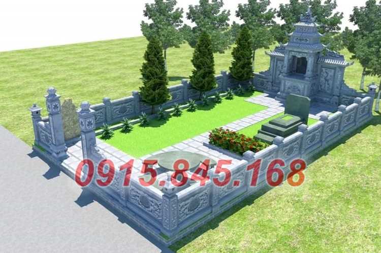 Nghĩa trang đá đẹp + 12 khu lăng mộ gia đình + nhà mồ ông bà bố mẹ