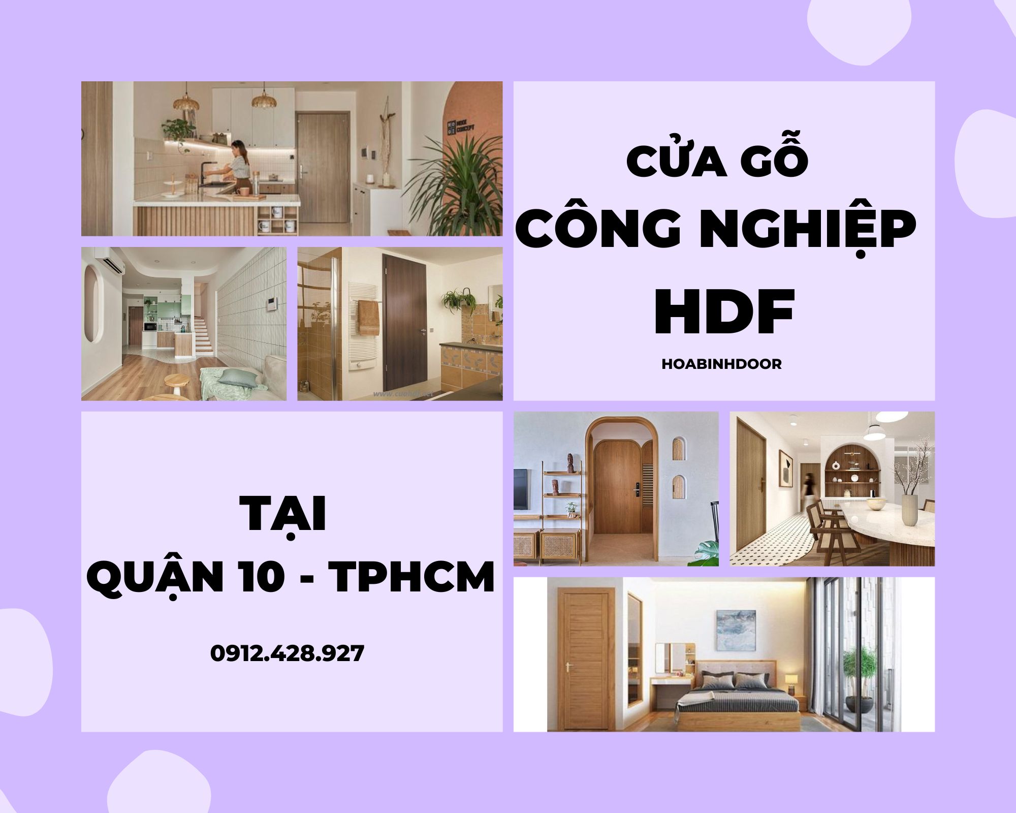 Cửa gỗ công nghiệp HDF tại Quận 10  BÁO GIÁ MỚI NHẤT
