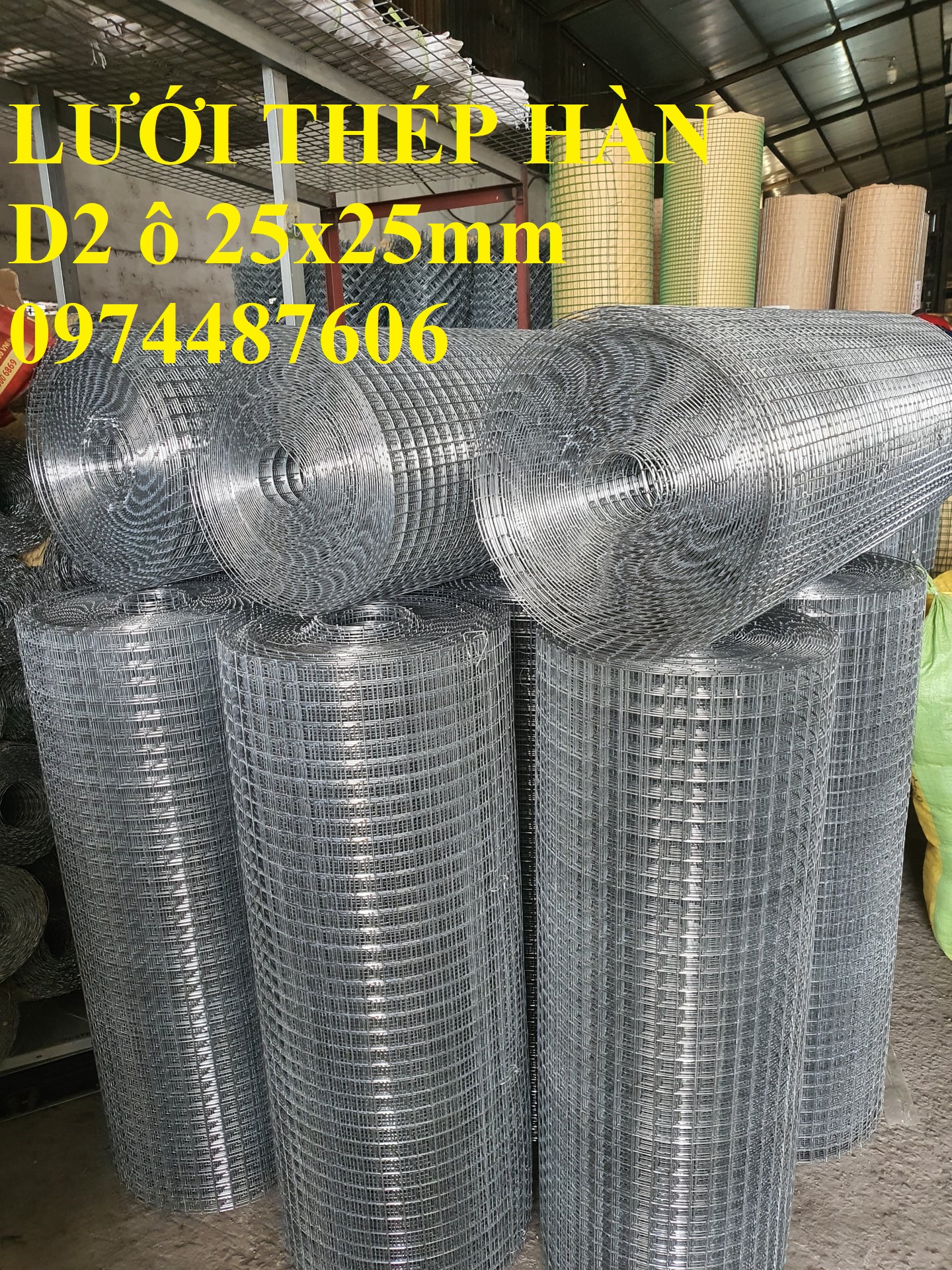 Lưới thép hàn mạ kẽm ô 25x25 dây 2 ly , ô 35x35 dây 3 ly có sẵn