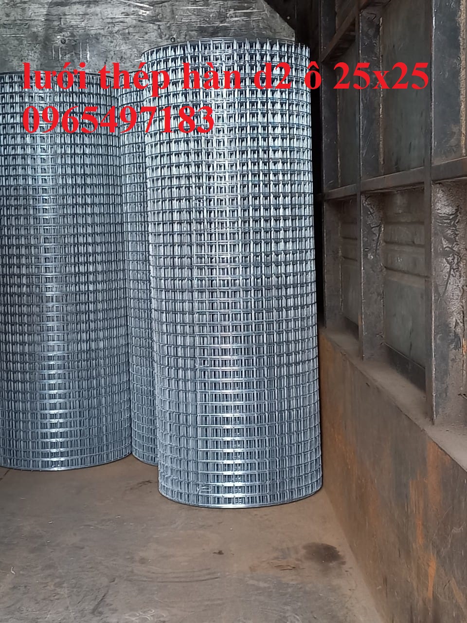 Lưới thép hàn mạ kẽm D2 ô 25x25 khổ 1m, 1.2m, dài 30m/ cuộn