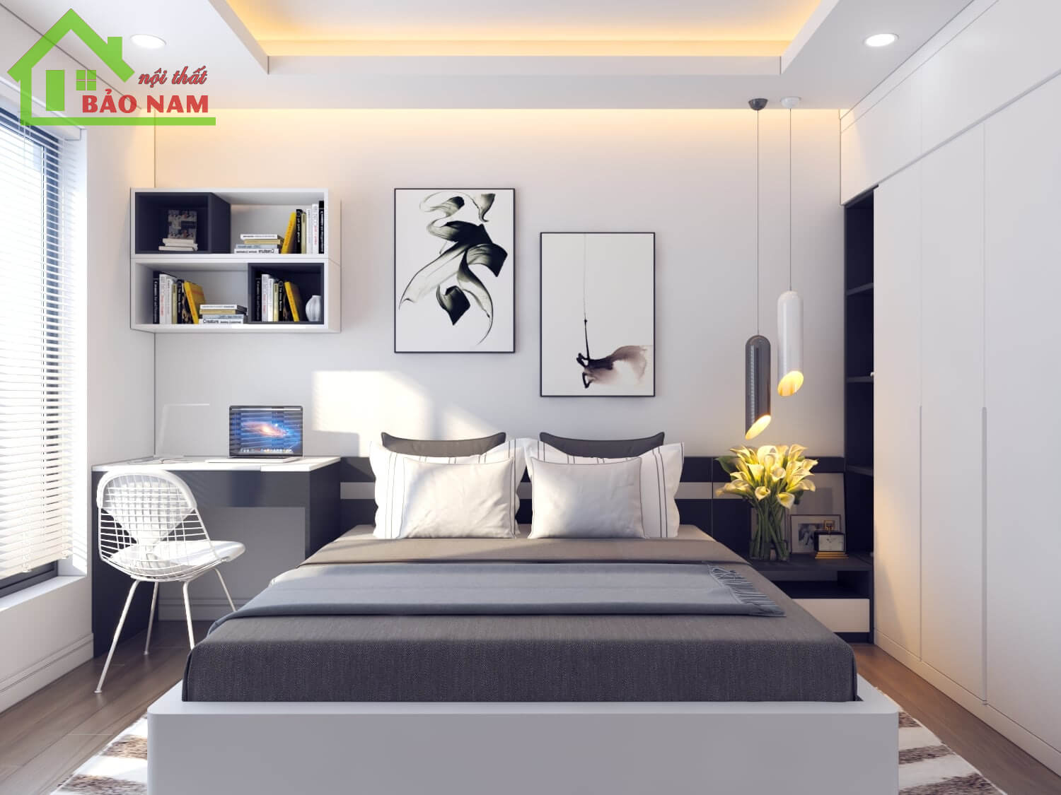 mẫu phòng ngủ master hiện đại - thiết kế nội thất phòng ngủ
