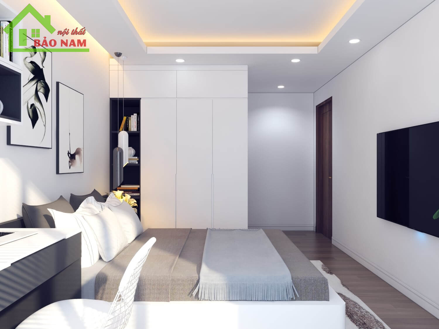 mẫu phòng ngủ master hiện đại - thiết kế nội thất phòng ngủ