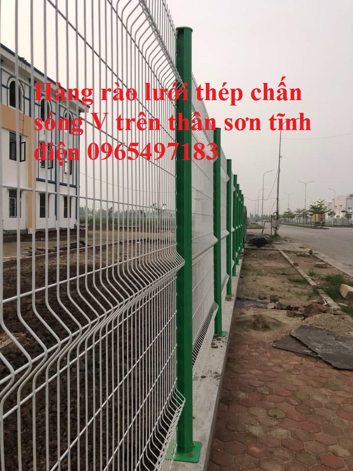 Hàng rào lưới thép chấn sóng, lưới hàng rào chấn sóng mạ kẽm, sơn