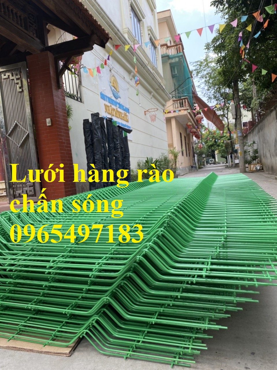 Hàng rào lưới thép chấn sóng, lưới hàng rào chấn sóng mạ kẽm, sơn