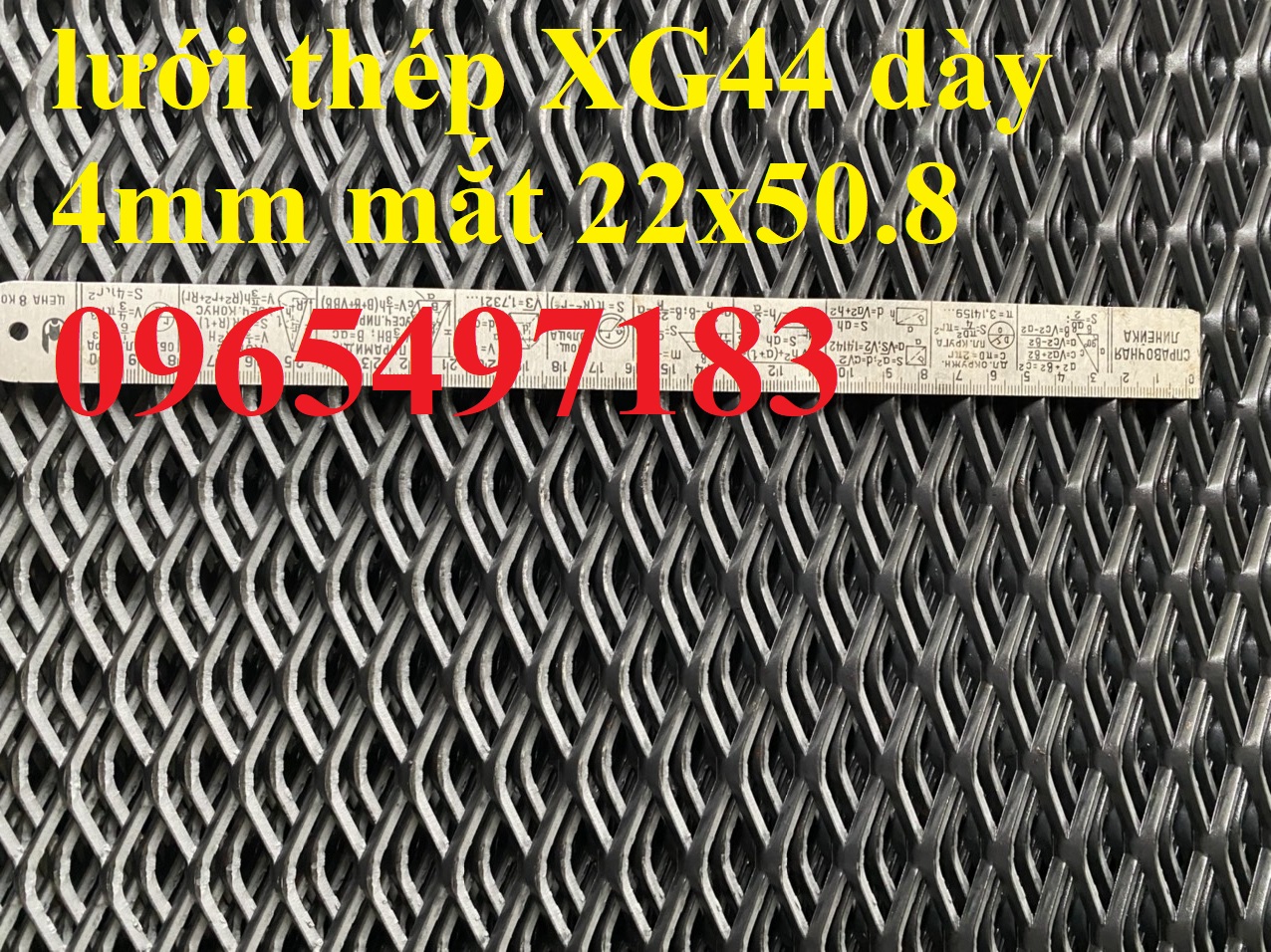 Lưới dập giãn XG43, lưỡi dập giãn XG44 có sẵn kích thước 1.5x2m/ tấm.