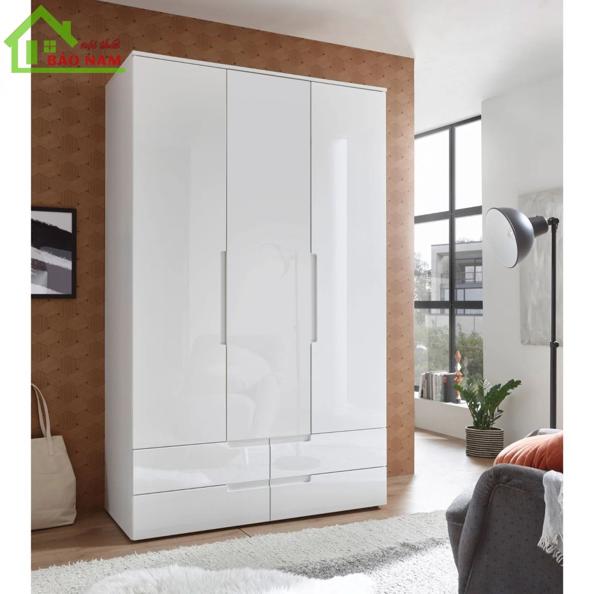 Đóng tủ áo acrylic an cường hiện đại - Giá gốc tại XƯỞNG tphcm