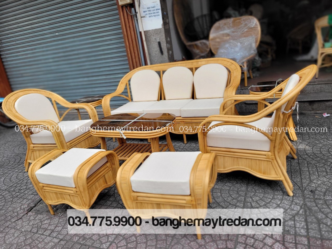 Bàn ghế mây cổ điển chất lượng cao - Mây tre lục bình