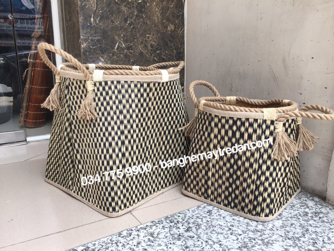 Sọt mây tre để quần áo dơ - Mây tre lục bình