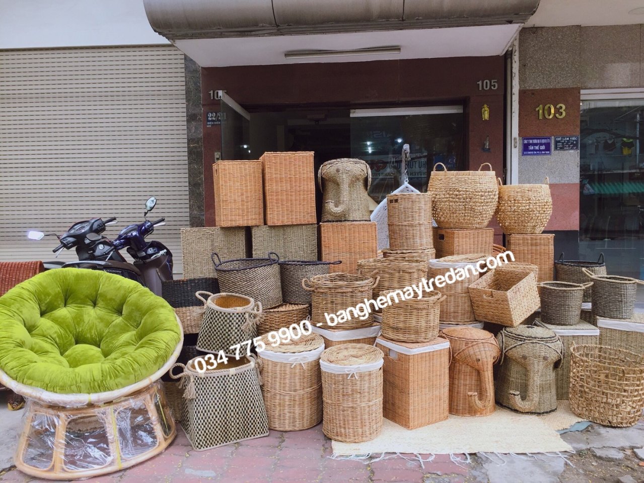 Sọt mây tre để quần áo dơ - Mây tre lục bình