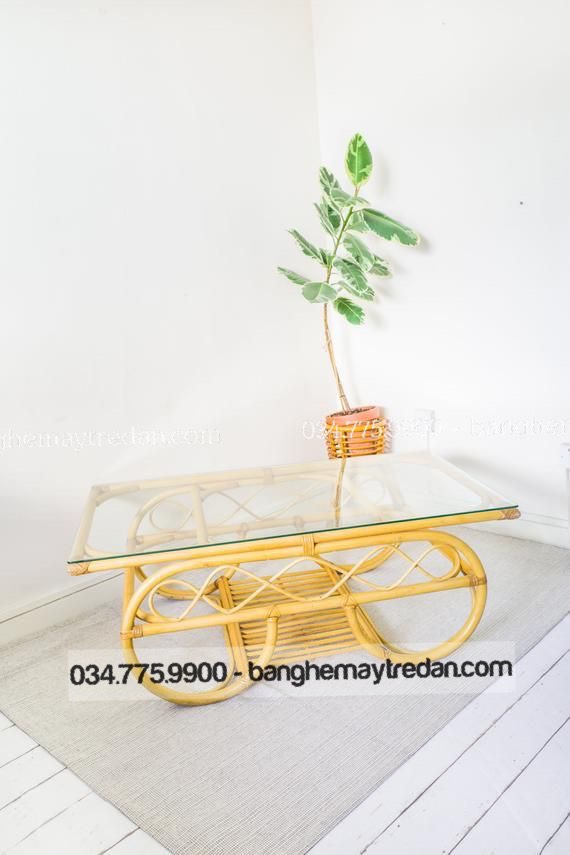 Bàn mây thiết kế hiện đại, trẻ trung - Mây Tre Lục Bình