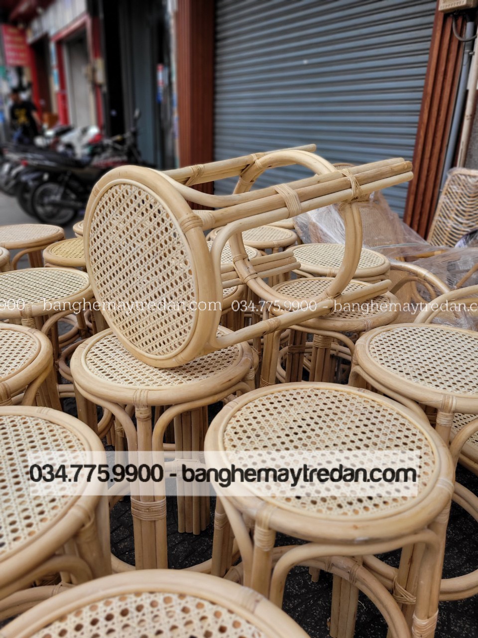 Ghế quầy bar bằng mây tre - Bàn ghế mây tre đan
