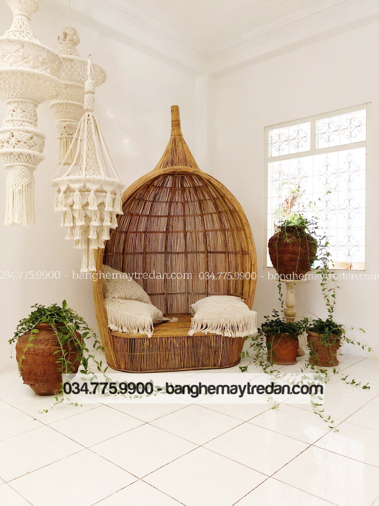 Ghế mây tre chụp hình sống ảo - Bàn ghế mây tre đan