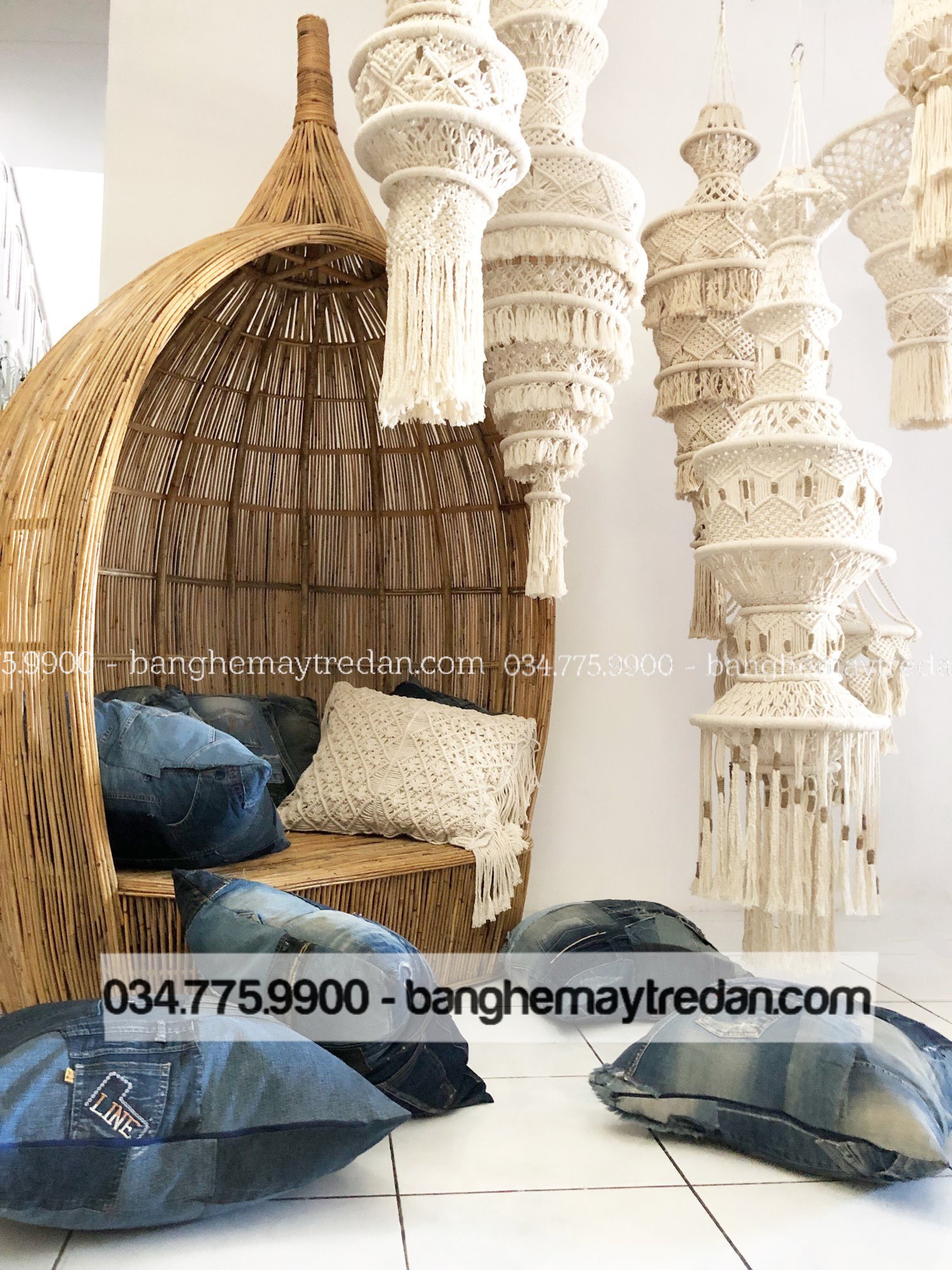 Ghế mây tre chụp hình sống ảo - Bàn ghế mây tre đan