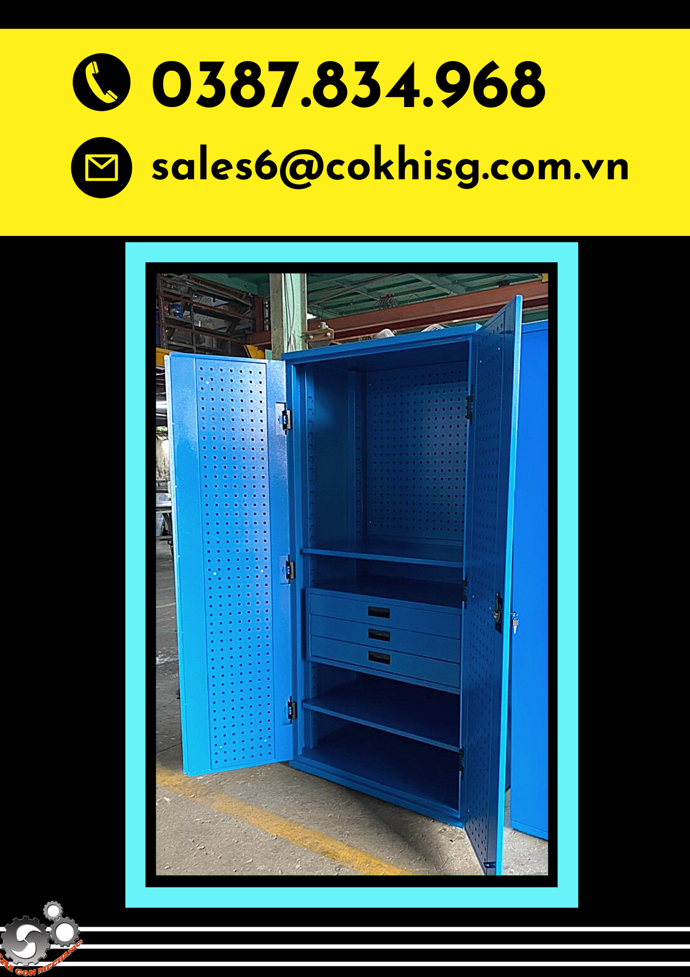 Tủ chứa đồ nghề dụng cụ giá tại xưởng