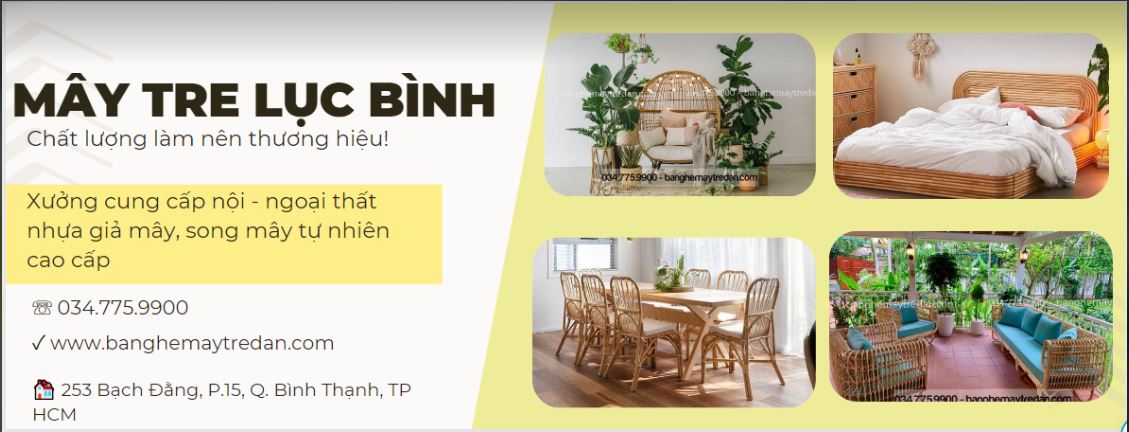 Nội thất mây tự nhiên cao cấp - Mây Tre Lục Bình