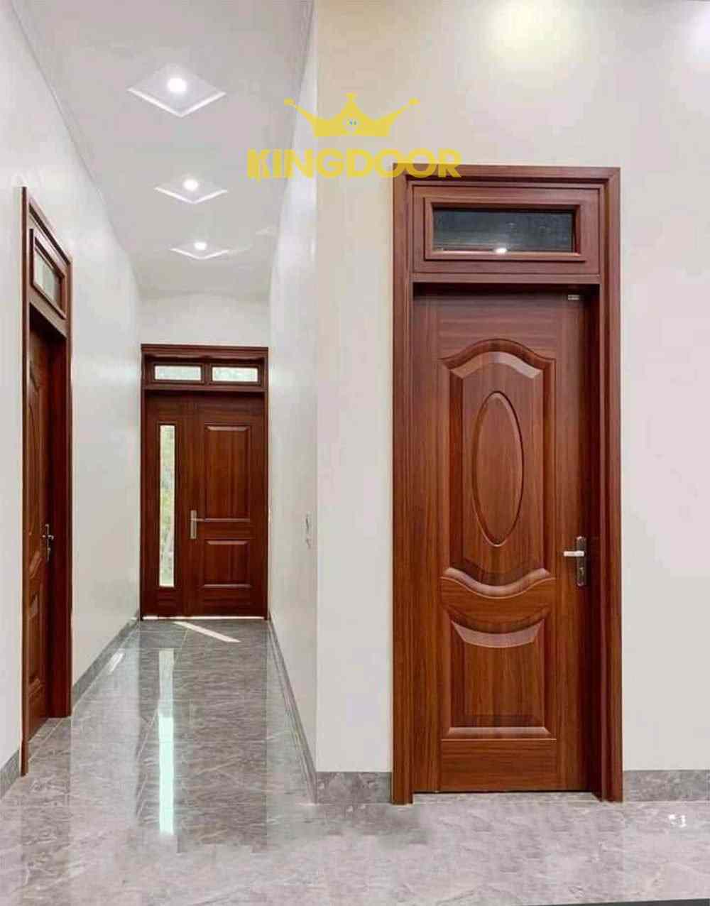 cửa thép giả vân gỗ sang trọng hiện đại hấp dẫn