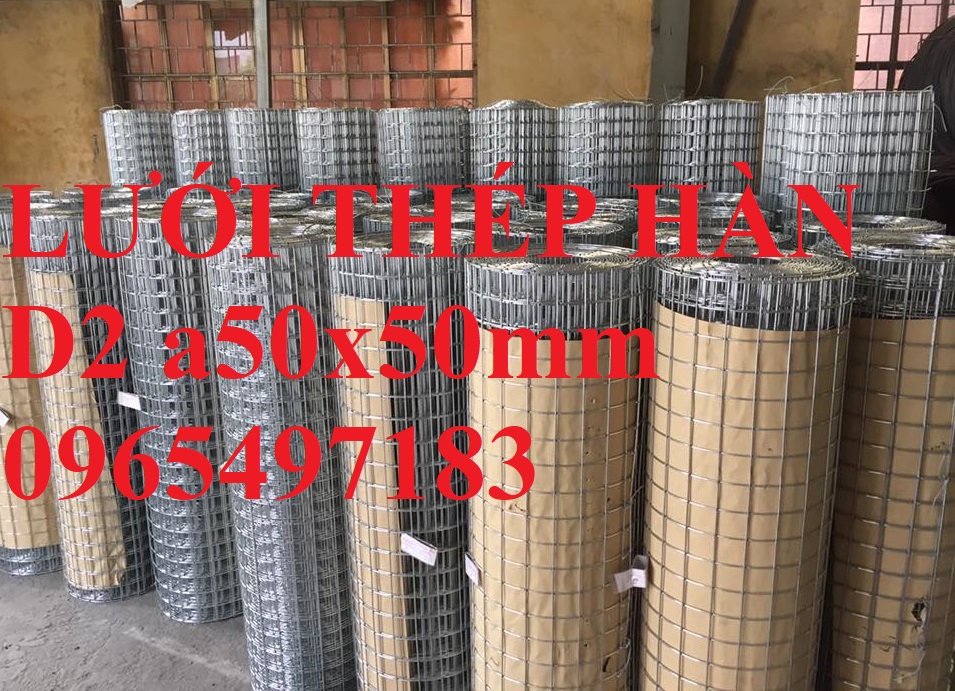 Lưới thép hàn D2 ô 50x50, lưới thép hàn d2 a50x50, lưới thép hàn D2