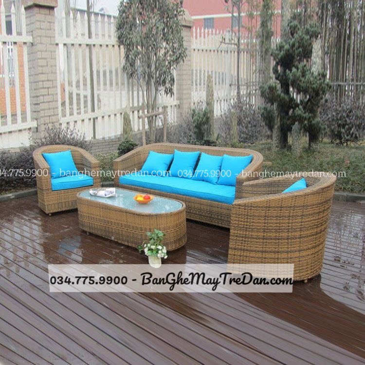 Bật mí 5 ưu điểm của bàn ghế sofa nhựa giả mây