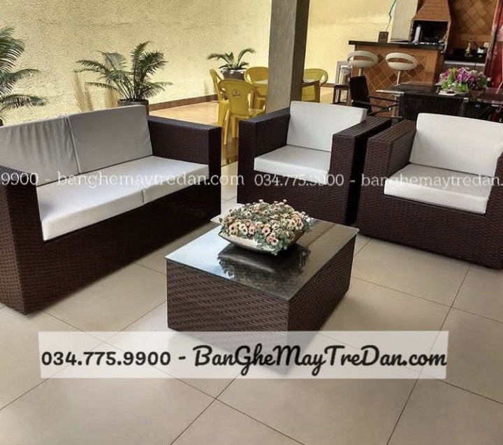 Bật mí 5 ưu điểm của bàn ghế sofa nhựa giả mây