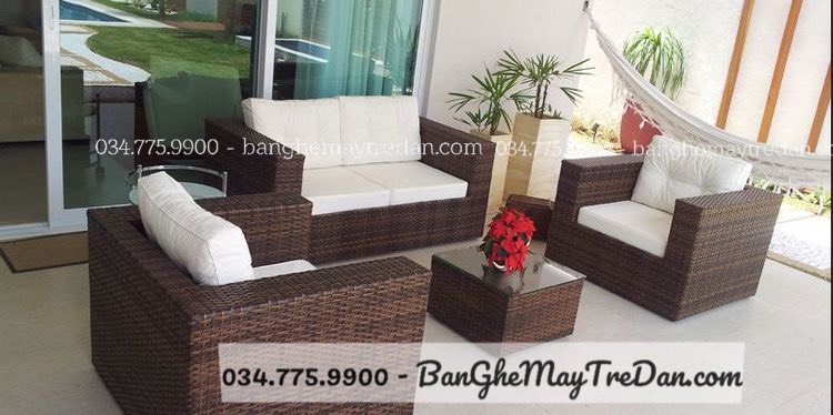 Bật mí 5 ưu điểm của bàn ghế sofa nhựa giả mây