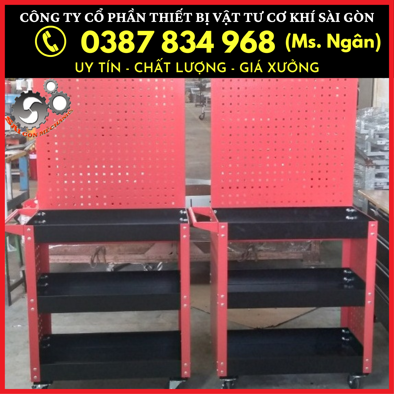 Xe đẩy đồ nghề 5 ngăn giá tại xưởng