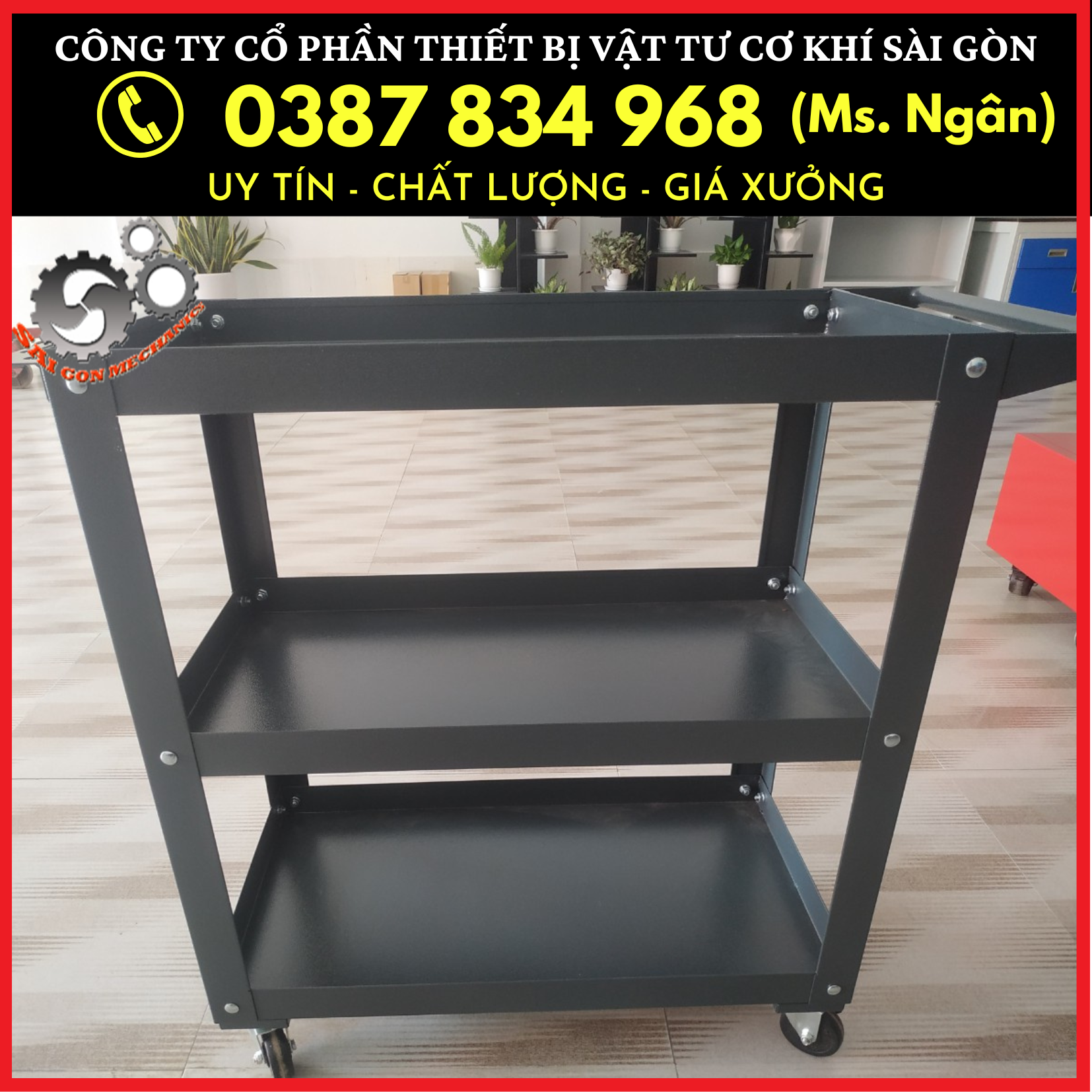 Xe đẩy đồ nghề 5 ngăn giá tại xưởng