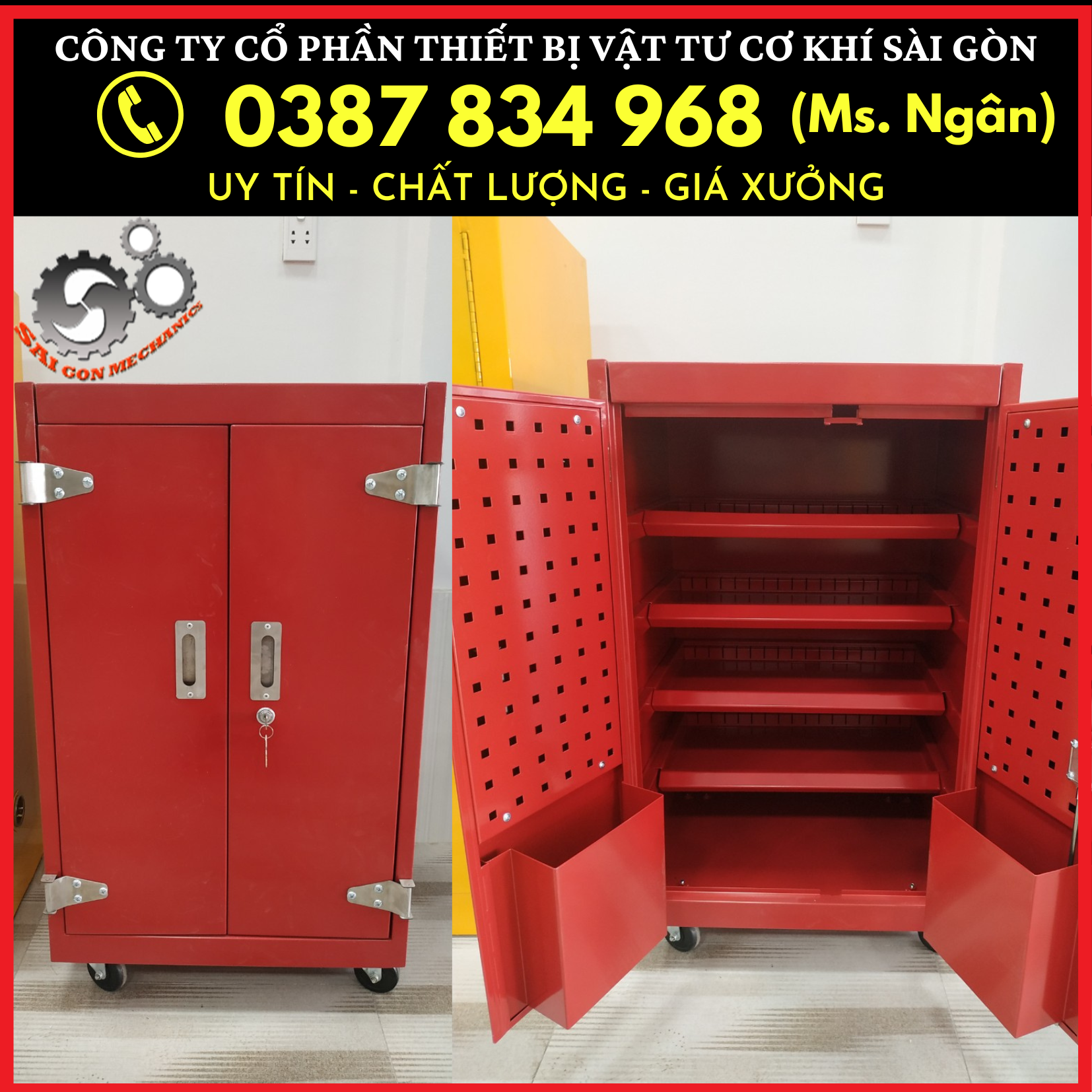 Xe đẩy đồ nghề 5 ngăn giá tại xưởng