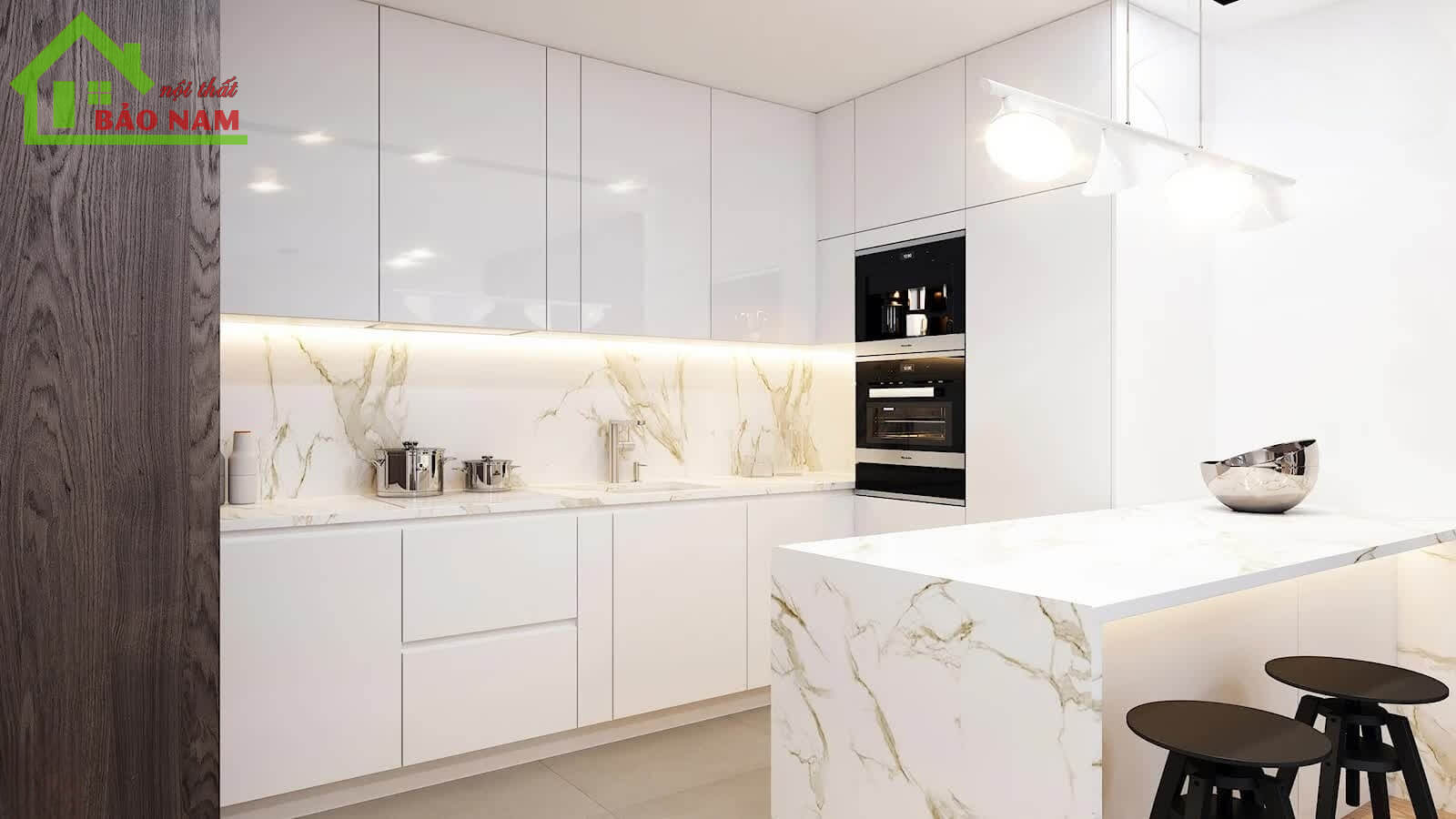 Tủ bếp an cường giá rẻ đẹp hcm - Đóng tủ bếp gỗ công nghiệp an cường