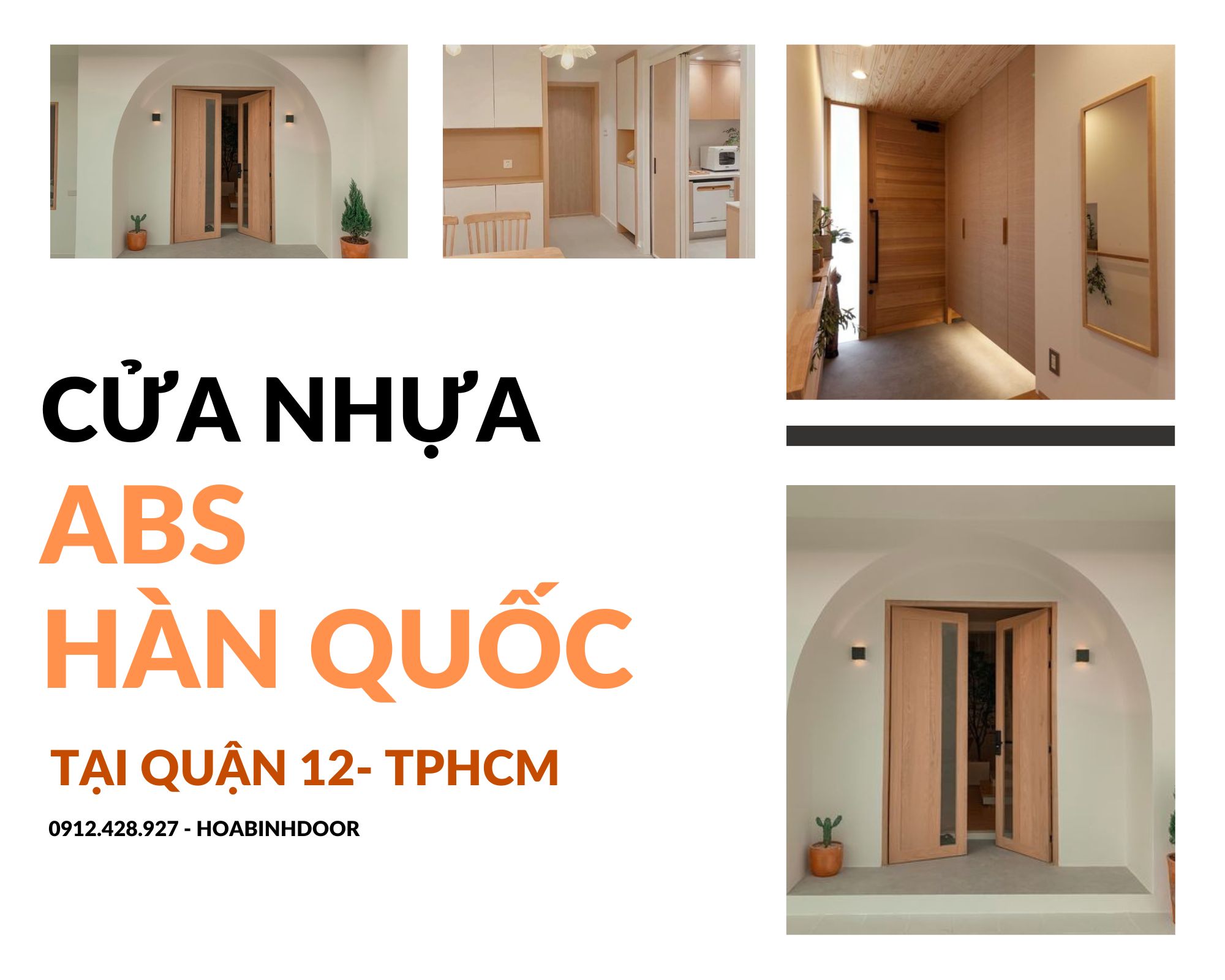 Cửa nhựa ABS Hàn Quốc tại Quận 12  Cửa nhựa giả gỗ giá rẻ