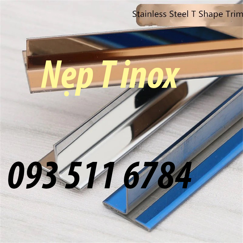 Nẹp T inox xước đen Nẹp U inox bóng ron gạch