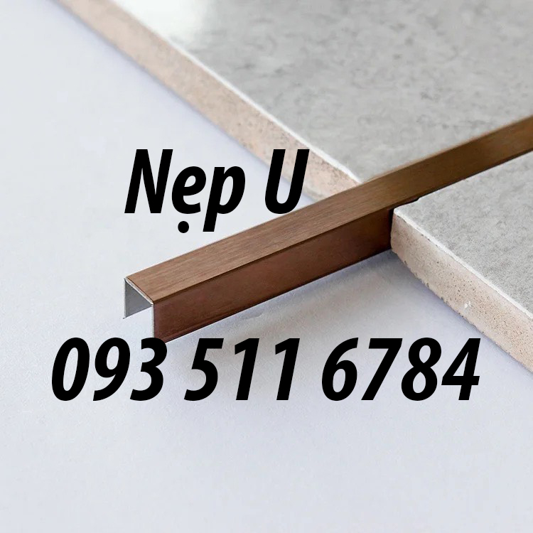 Nẹp T inox xước đen Nẹp U inox bóng ron gạch