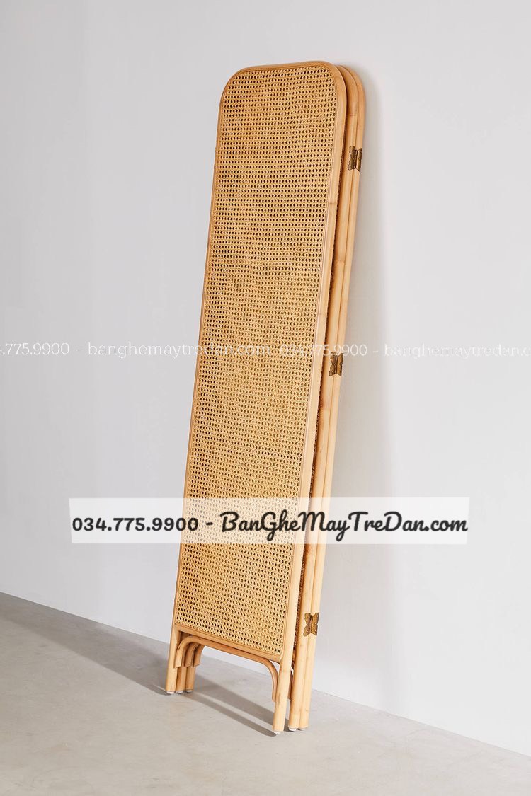Vách ngăn phòng trang trí bằng mây tre đan