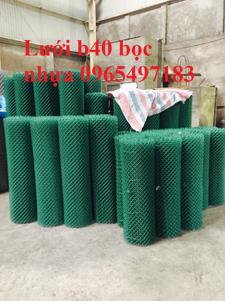 Lưới B40 bọc nhựa, lưới B40 làm hàng rào