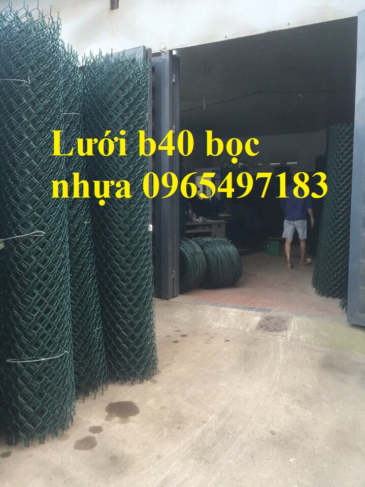 Lưới B40 bọc nhựa, lưới B40 làm hàng rào